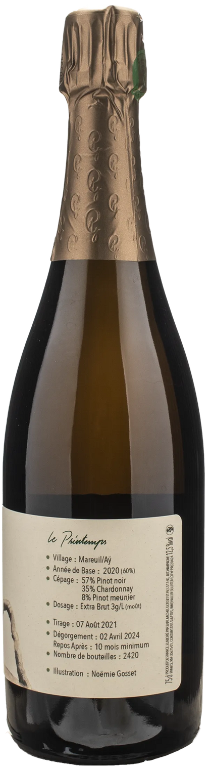 Paul Gosset Champagne Au Fil Des Temps Printemps Assemblage Mareuil Sur Ay Extra Brut