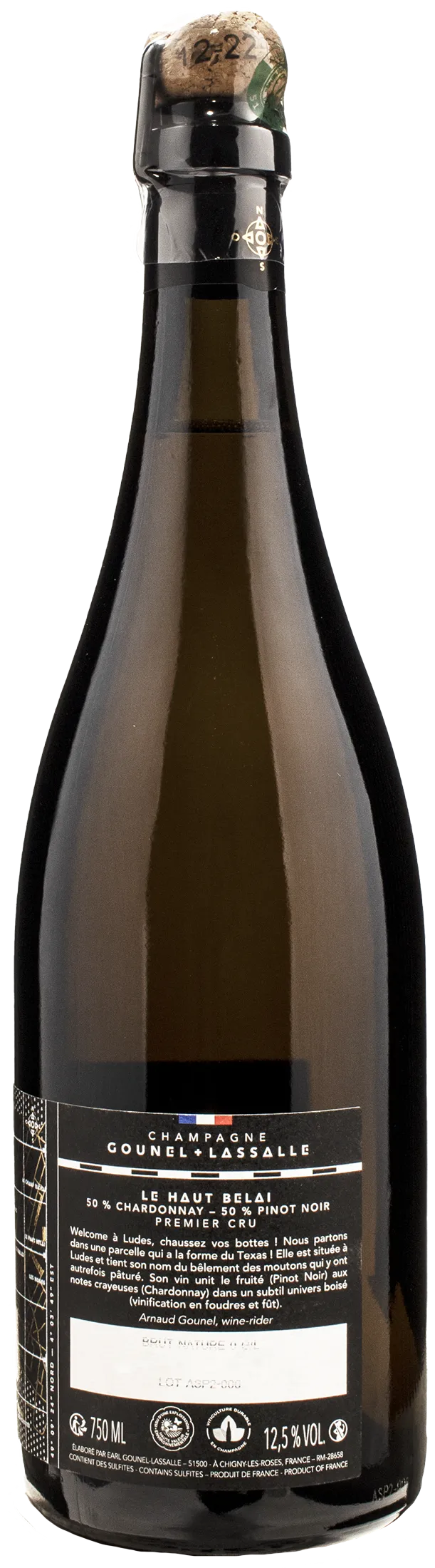 Gounel Lassalle Champagne 1er Cru Le Haut Belai Brut Nature