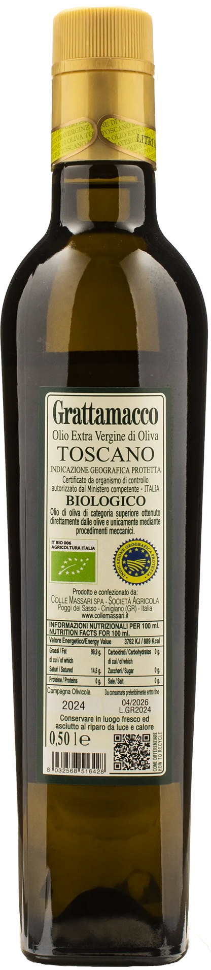 Grattamacco Olio Extra Vergine di Oliva 0.5L 2024