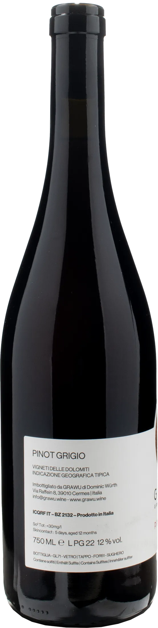 Grawu Vigneti delle Dolomiti Pinot Grigio 2022