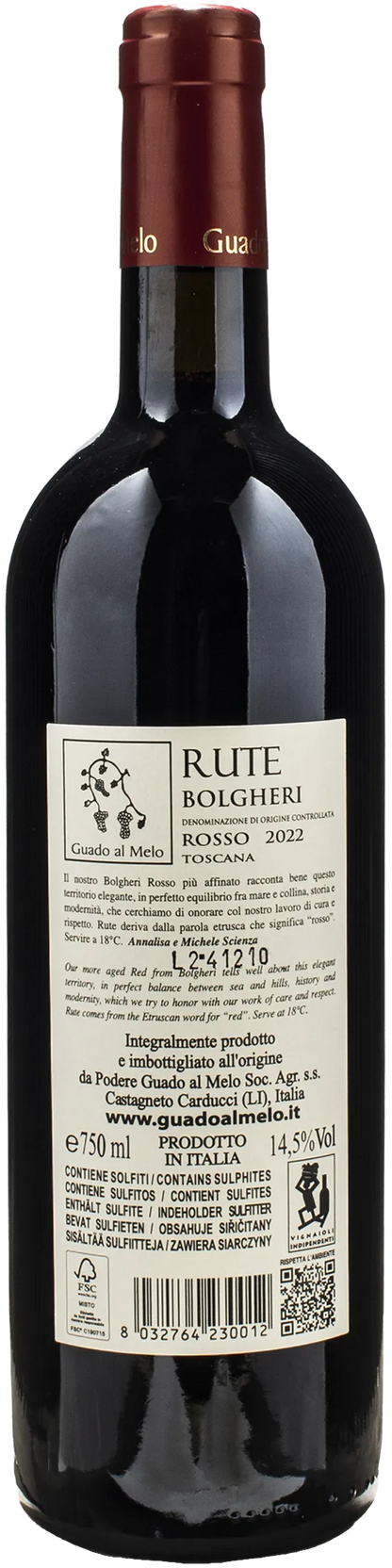 Guado al Melo Bolgheri Rute 2022