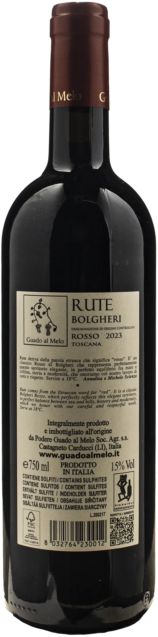 Guado al Melo Bolgheri Rute 2023