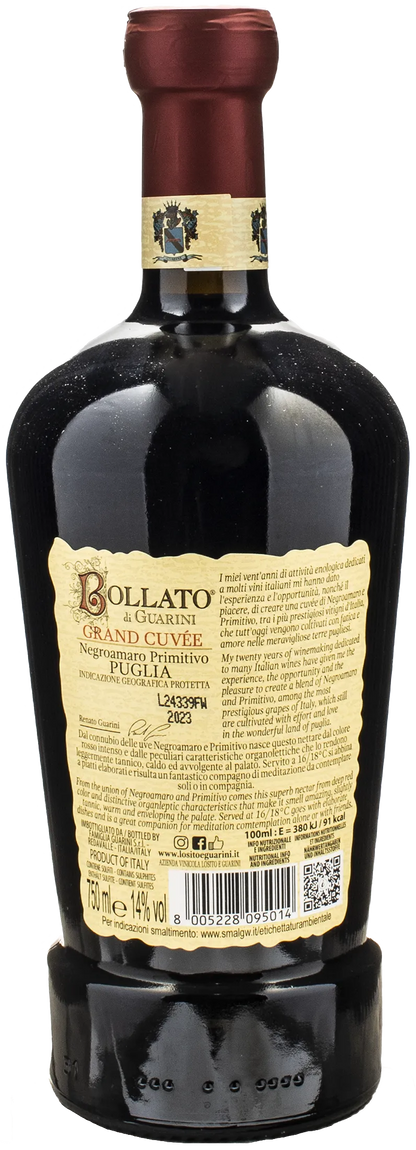 Guarini Negroamaro Primitivo Bollato 2023