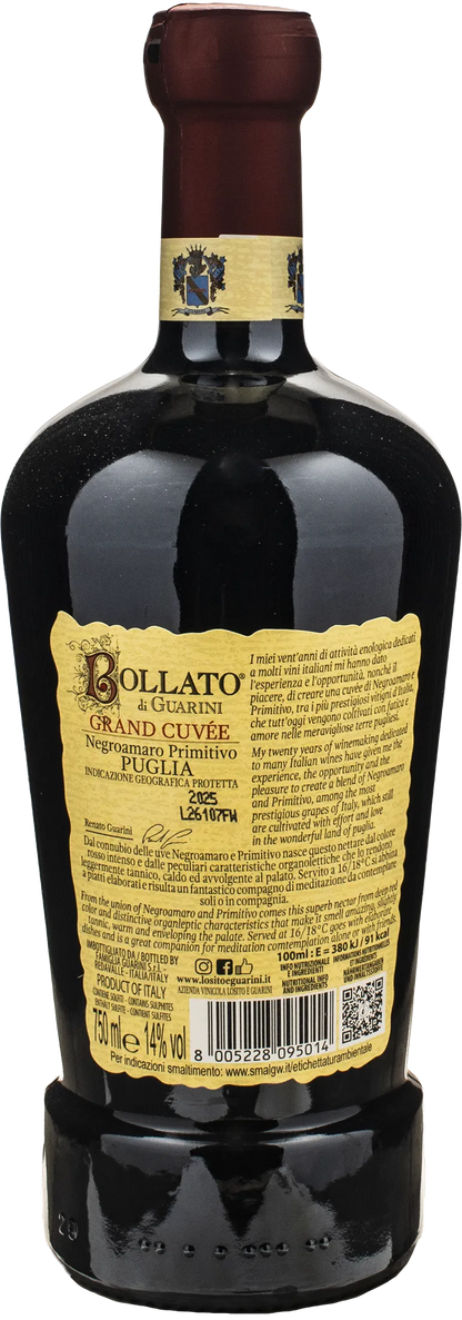 Guarini Negroamaro Primitivo Bollato Grand Cuvee 2025
