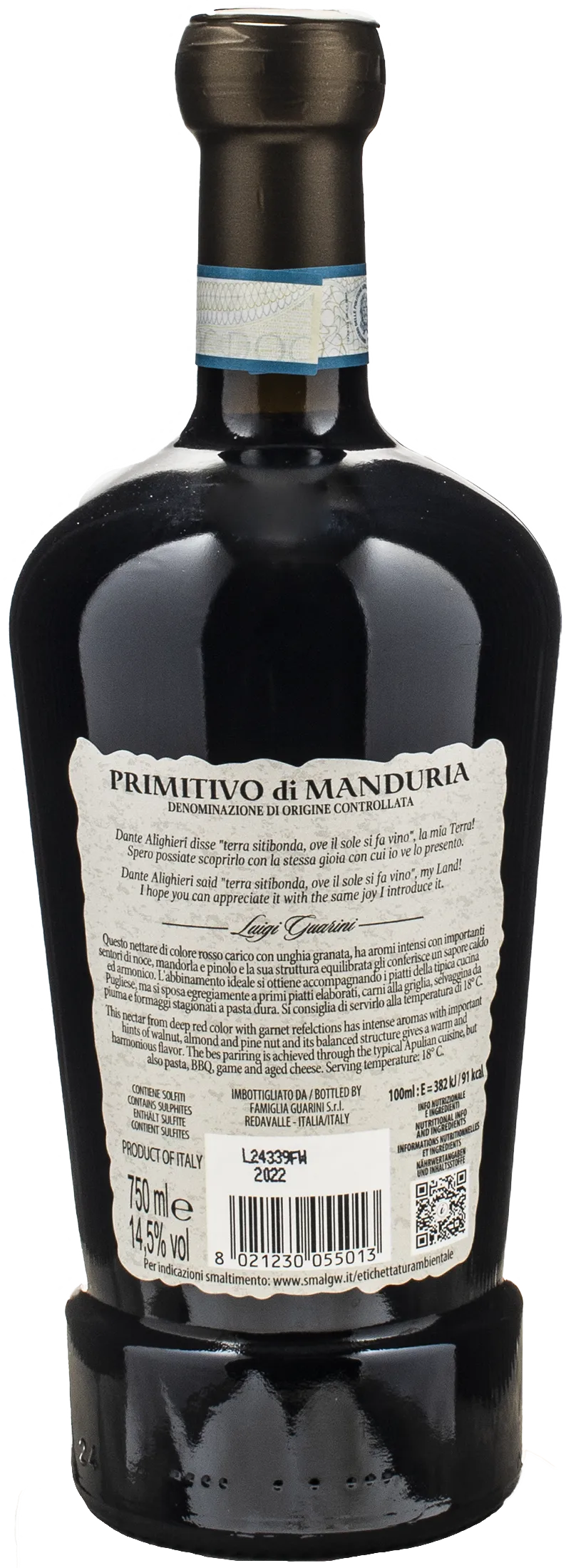 Guarini Primitivo di Manduria Luigi Guarini 2022