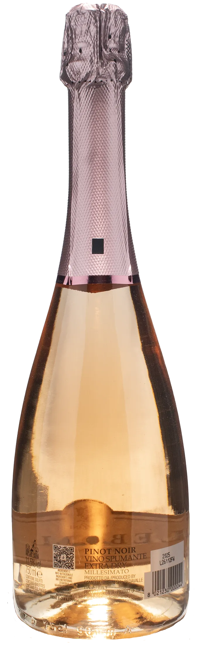 Guarini Spumante Lebolle Pinot Noir Rosè Millesimato Extra Dry 2025
