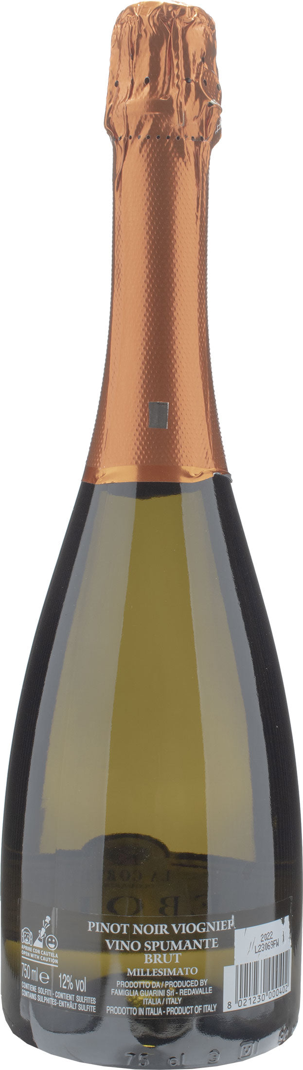 Guarini Spumante Lebollé Pinot Noir Viognier Brut Millesimato 2022
