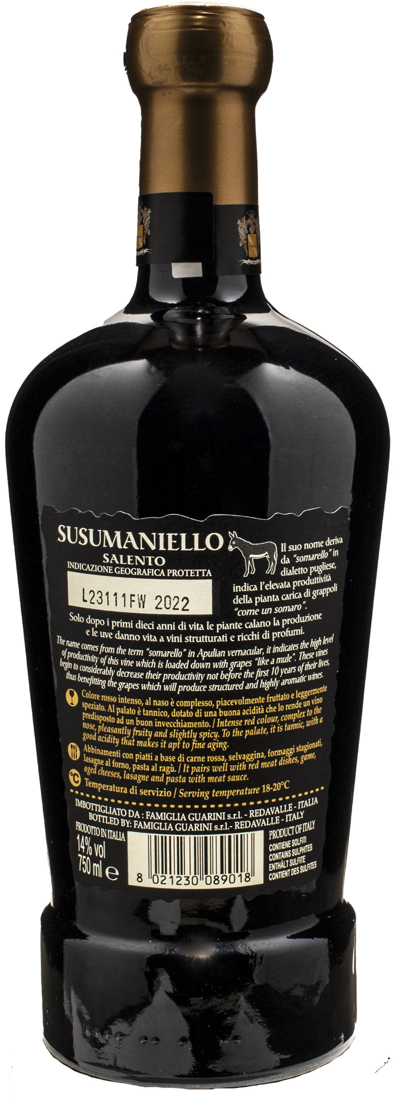 Guarini Susumaniello Salento Selezione Luigi Guarini 2022