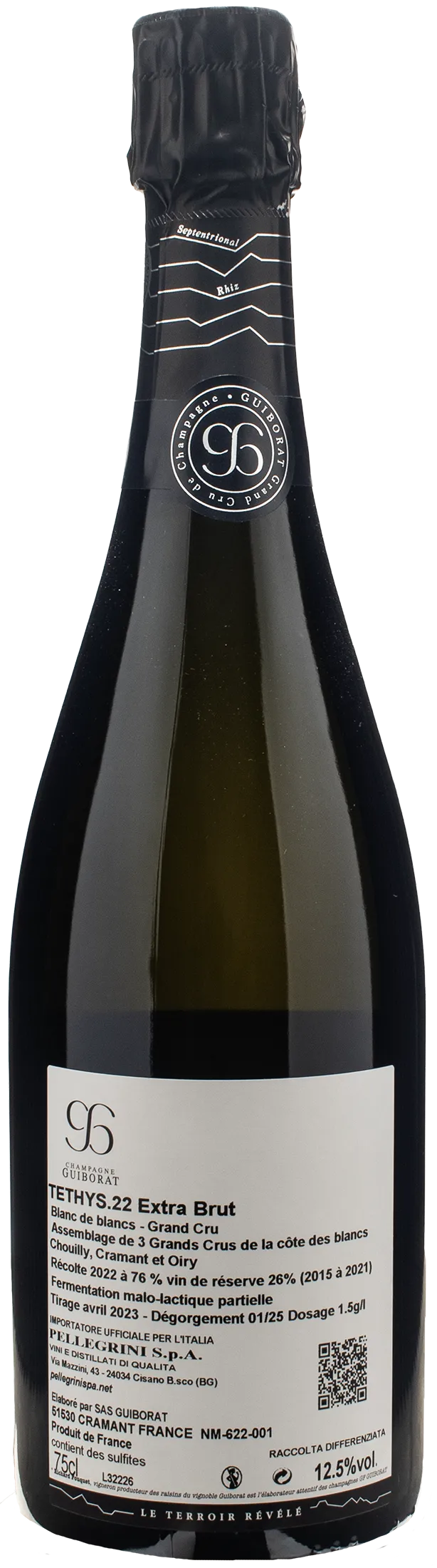 Guiborat Champagne Blanc de Blancs Grand Cru Tethys Extra Brut 2022