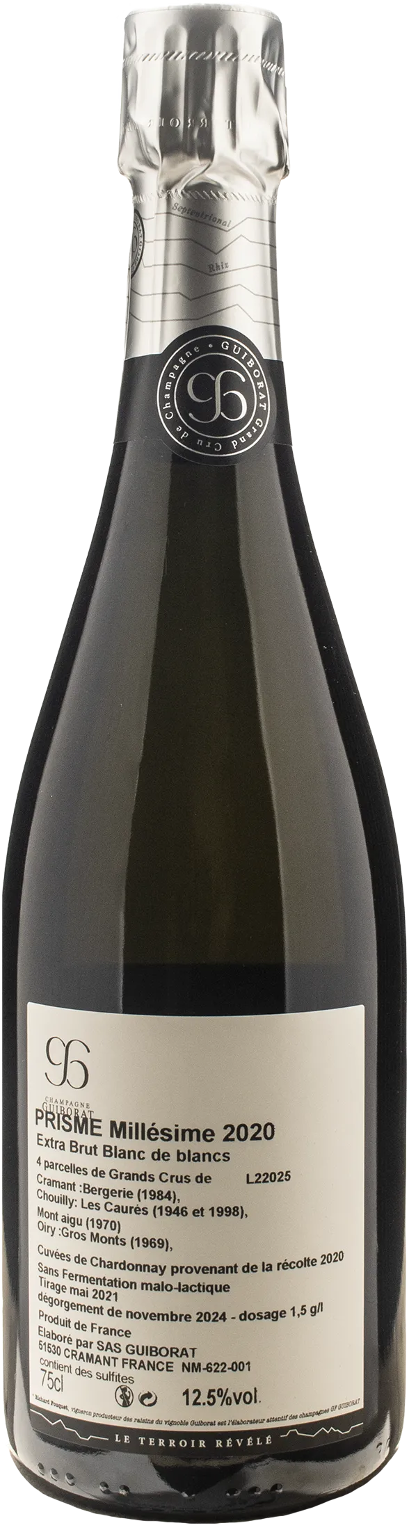Guiborat Champagne Grand Cru Blanc de Blancs Prisme.20 Extra Brut