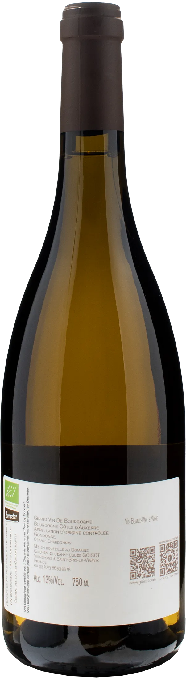 Guilhem et Jean Hugues Goisot Bourgogne Cotes d'Auxerre Gondonne 2021