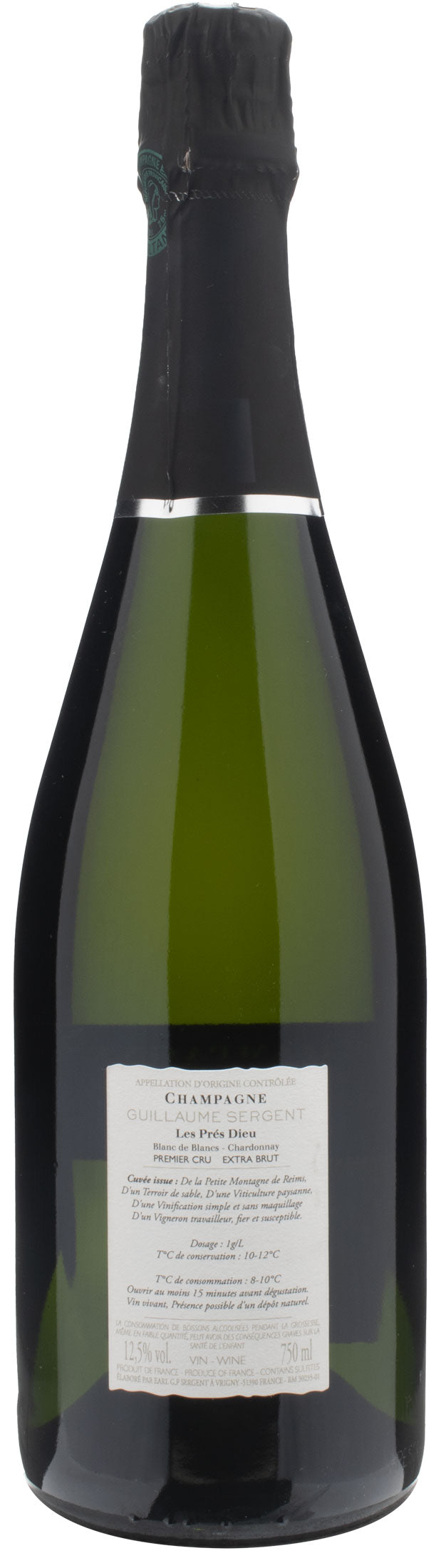 Guillaume Sergent Champagne 1er Cru Blanc de Blancs Les Pres Dieu Extra Brut