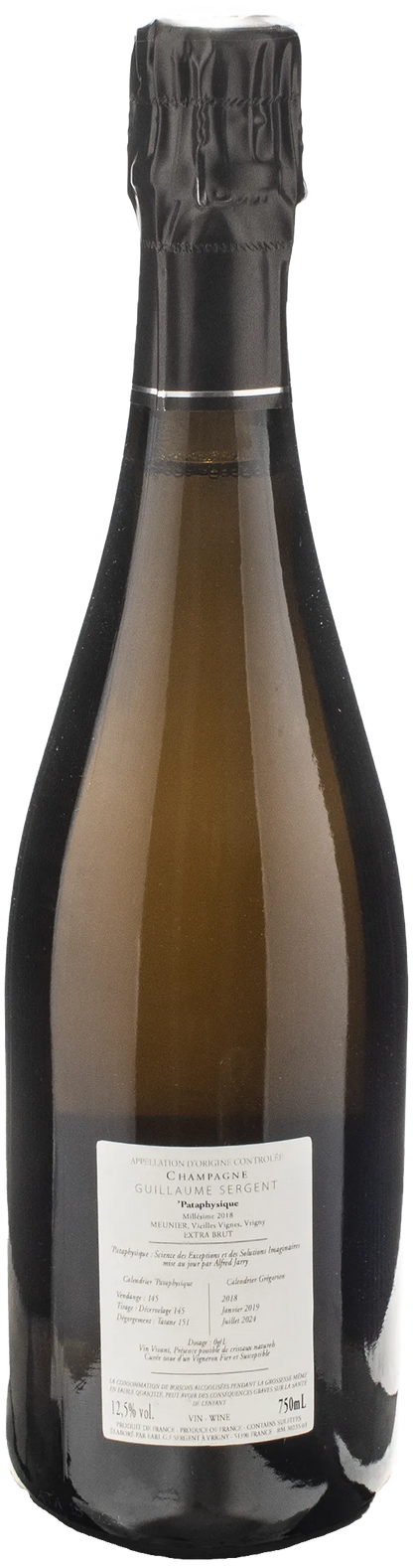 Guillaume Sergent Champagne Pataphysique Extra Brut 2018