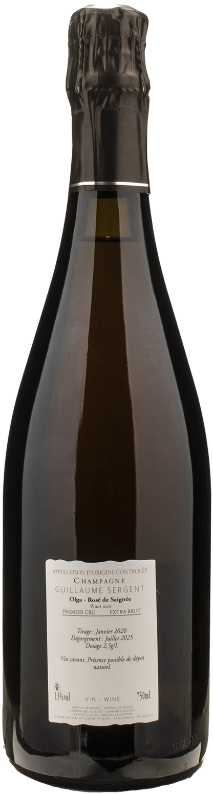 Guillaume Sergent Champagne 1er Cru Rosè De Saignèe Extra Brut Olga