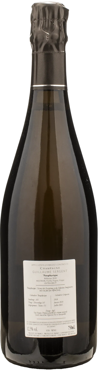 Guillaume Sergent Champagne Pataphysique Extra Brut 2018