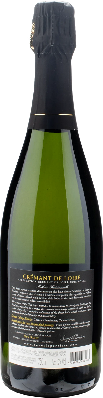 Guy Saget Crémant de Loire Murano Methode Traditionnelle