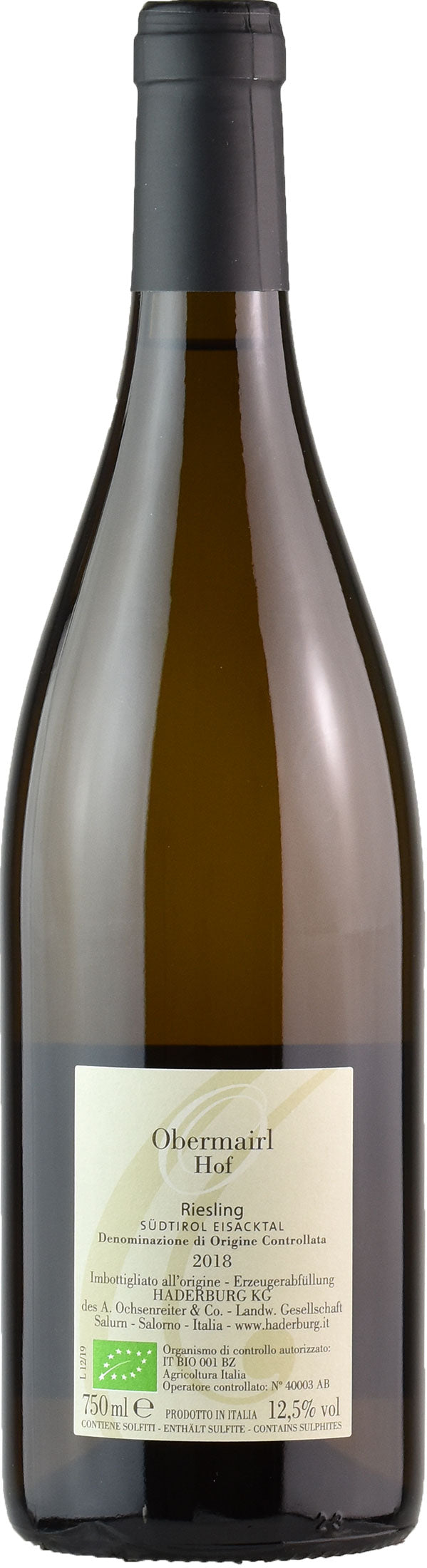 Haderburg Val d'Isarco Riesling Obermairlhof 2018