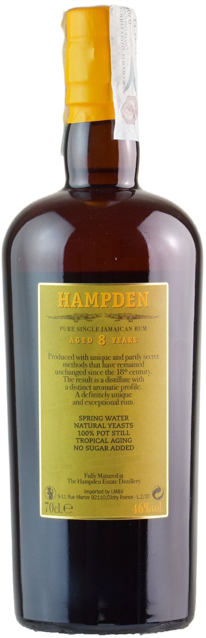Hampden Estate Jamaican Pure Single Jamaican Rum 8 Y.O. 0.7L