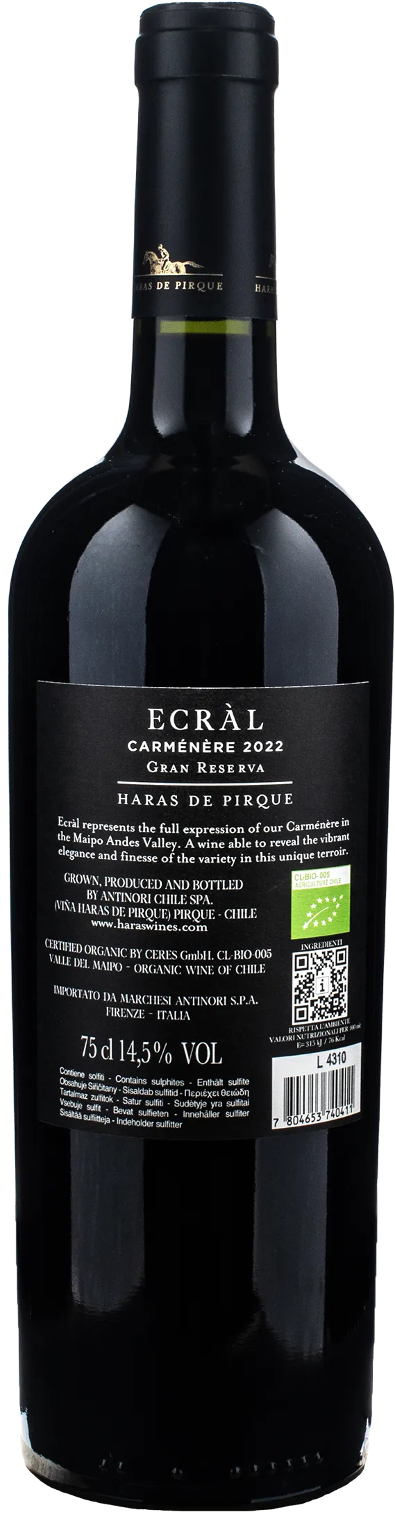 Haras de Pirque Carmenere Ecral Gran Reserva 2022
