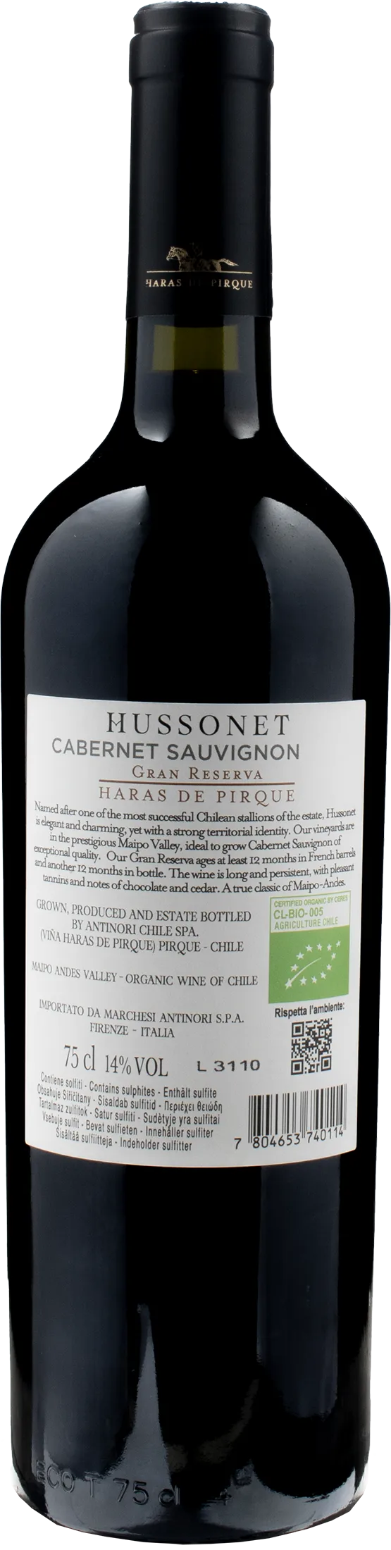 Haras de Pirque Hussonet Cabernet Sauvignon Gran Reserva 2020