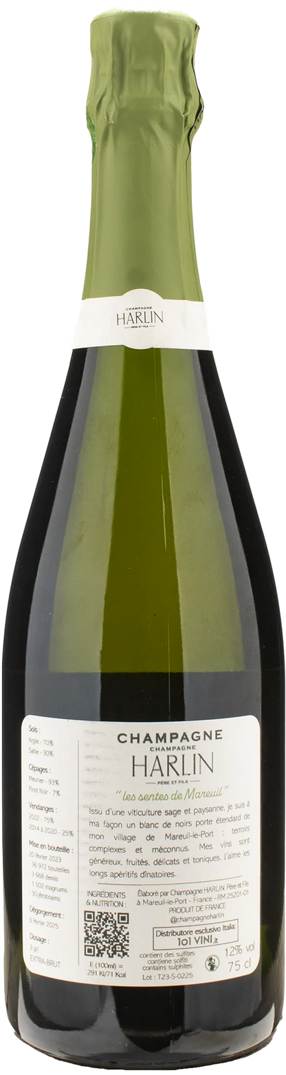 Harlin Champagne Les Sentes de Mareuil Blanc de Noirs Extra Brut
