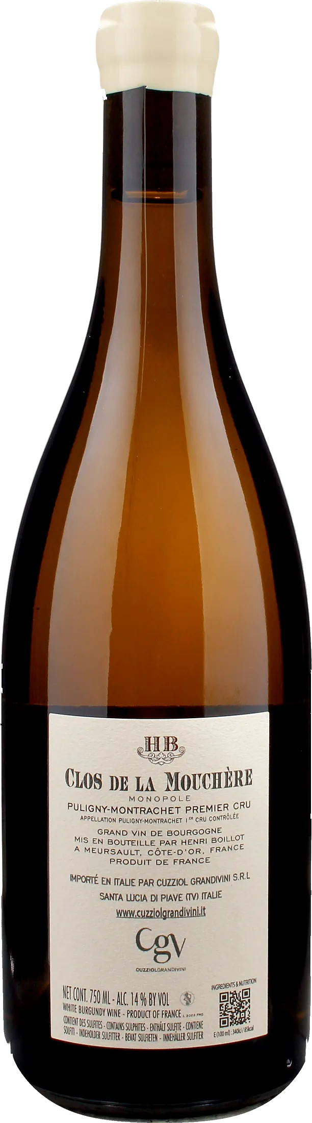 Henri Boillot Puligny Montrachet 1er Cru Clos de la Mouchere Monopole 2023