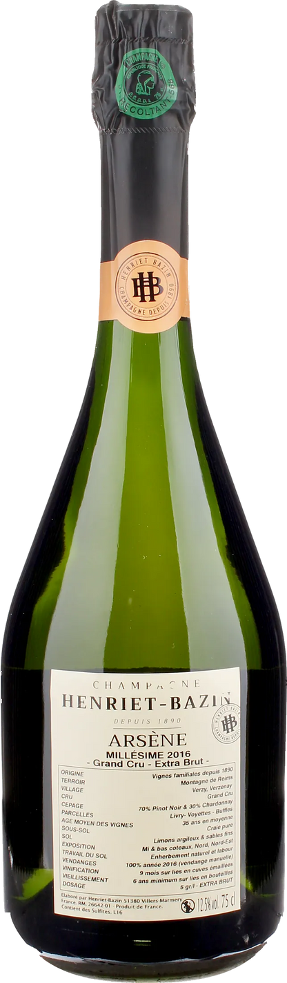 Henriet Bazin Champagne Arsene Grand Cru Extra Brut 2016