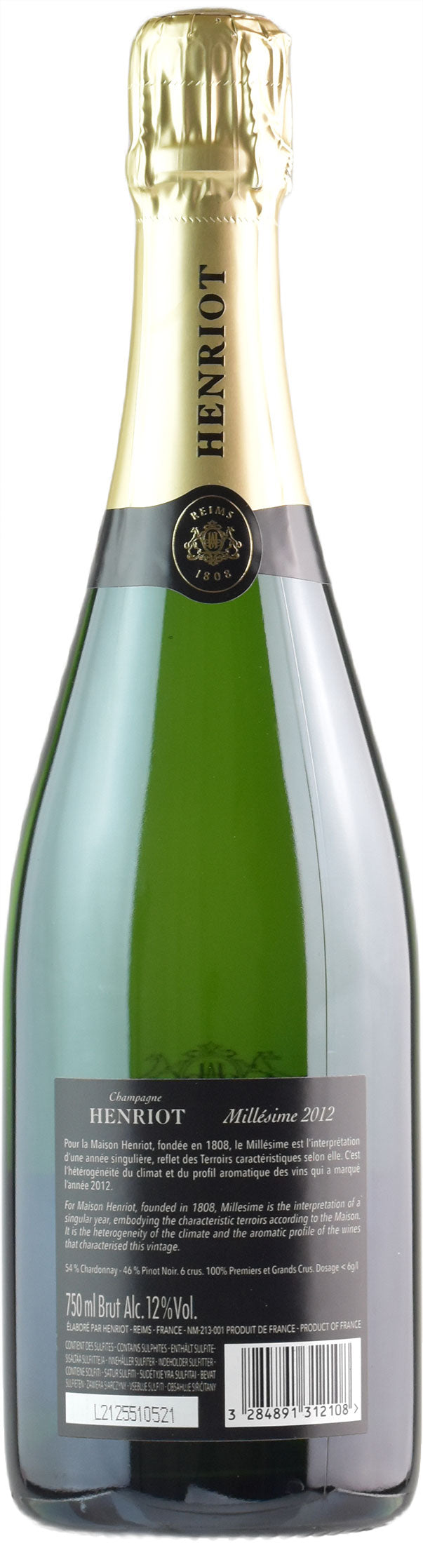 Henriot Champagne Millésimé 2012
