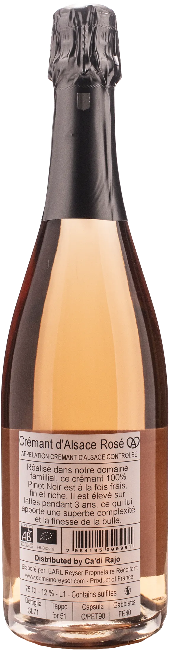 Hubert Reyser Cremant d'Alsace Rosè Brut