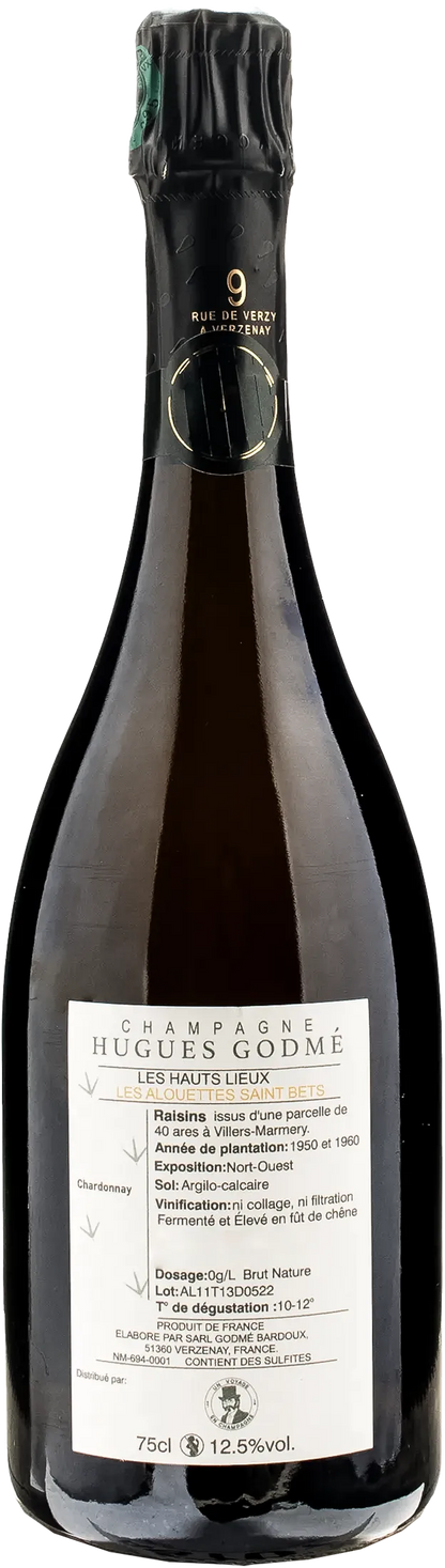 Hugues Godme Champagne Les Alouettes St Bets Brut Nature 2011