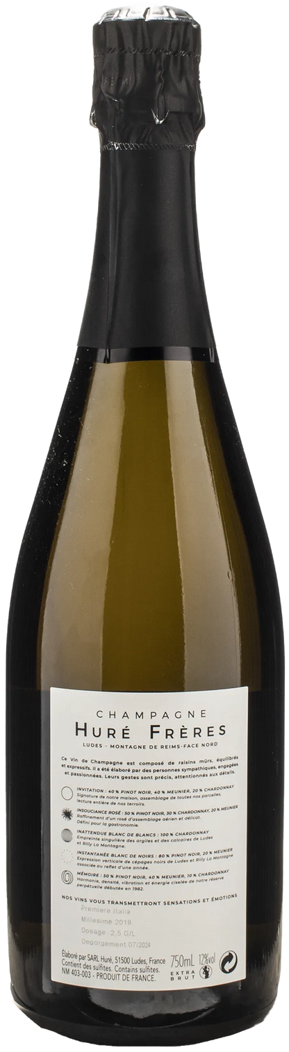 Hure Freres Champagne Blanc De Blancs Inattendue Extra Brut 2019
