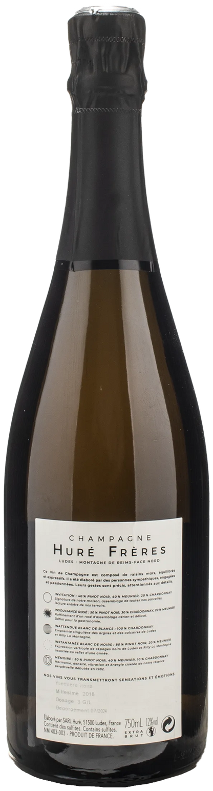 Huré Freres Champagne Blanc De Noirs Instantanée Extra Brut 2018