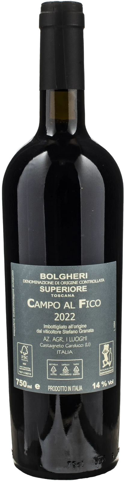 I Luoghi Bolgheri Rosso Superiore Campo al Fico 2022