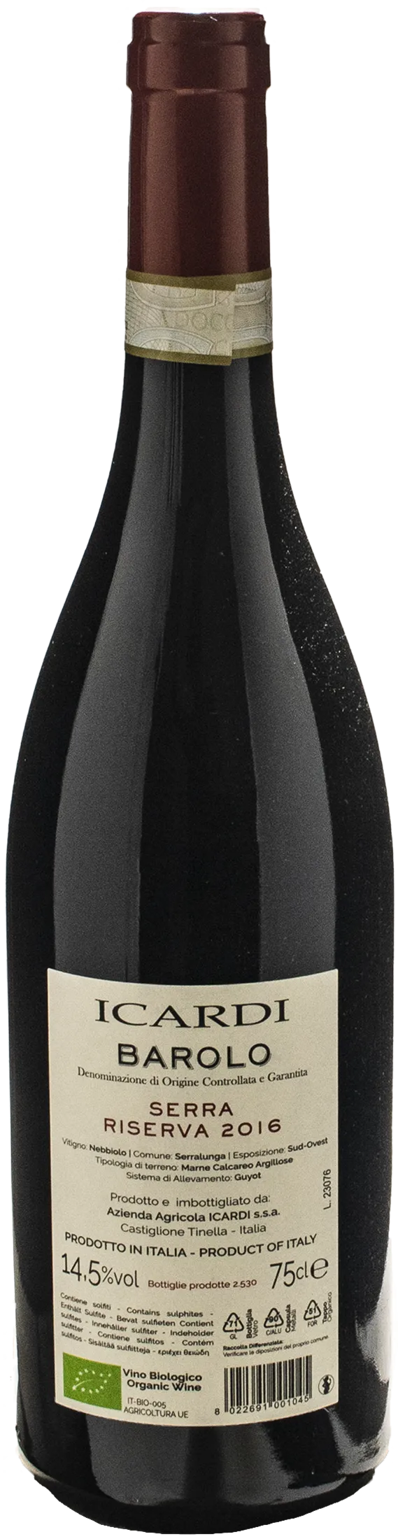 Icardi Barolo Serra Riserva 2016
