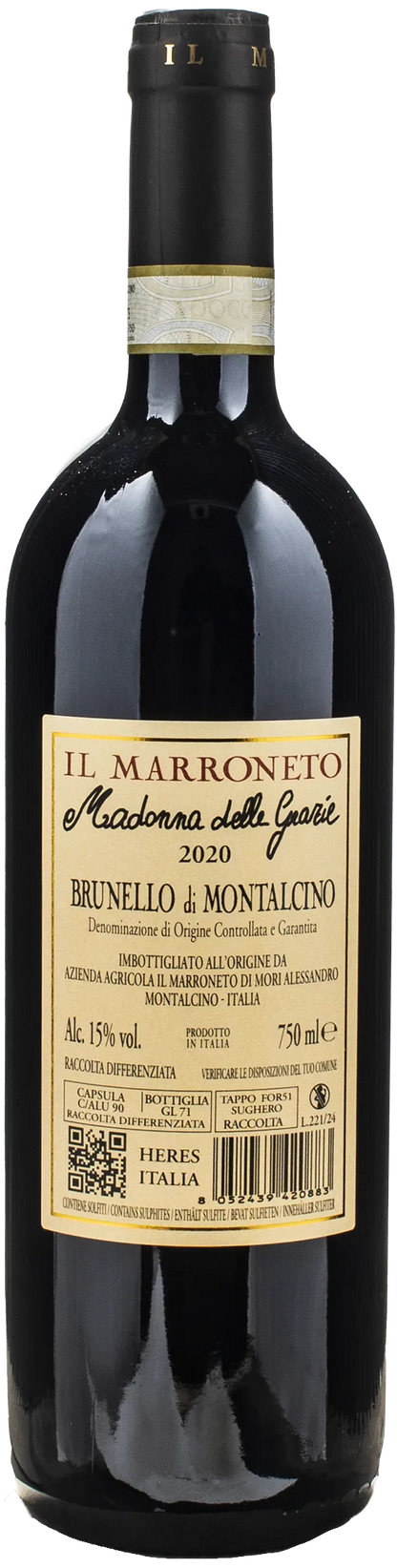 Il Marroneto Brunello Montalcino Madonna delle Grazie 2020
