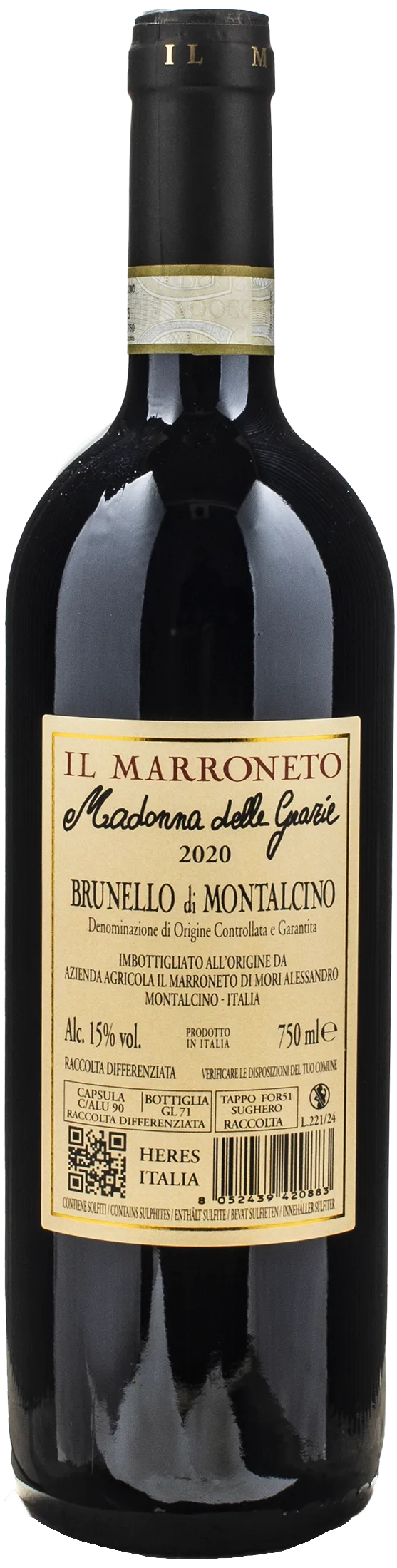 Il Marroneto Brunello Montalcino Madonna delle Grazie 2020