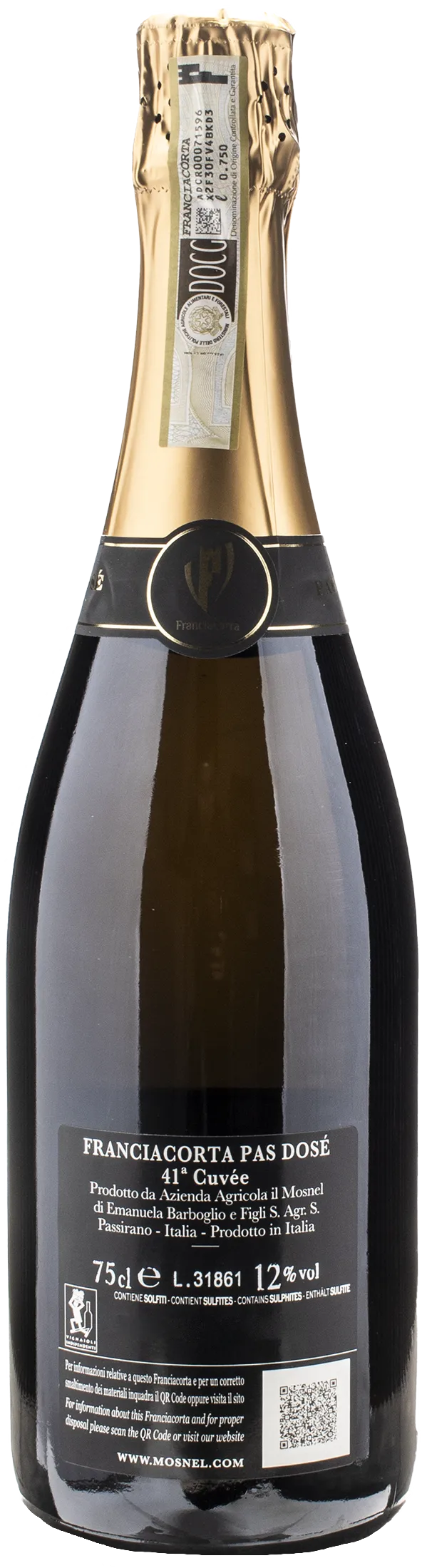 Il Mosnel Franciacorta Pas Dosè 42 Cuvee