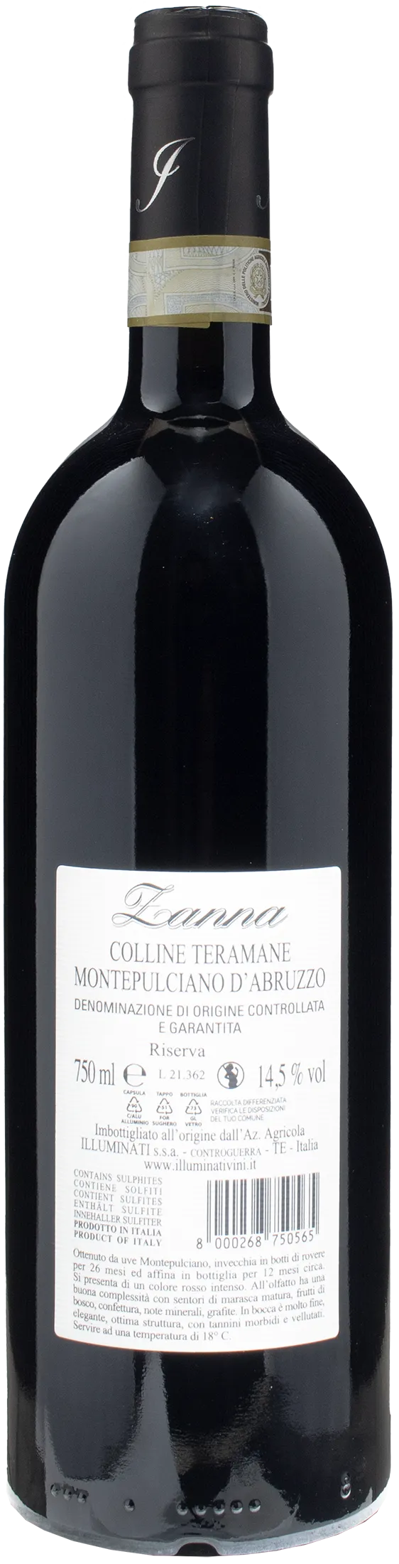 Illuminati Montepulciano Abruzzo Zanna Riserva 2018