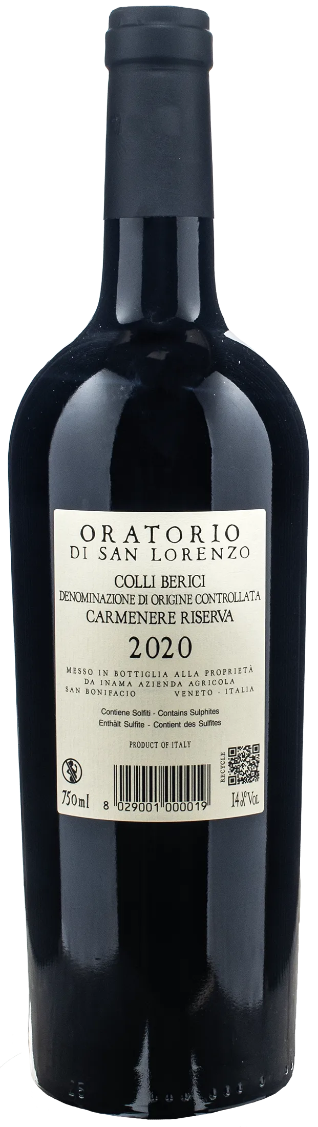 Inama Carmenere Riserva Oratorio San Lorenzo 2020