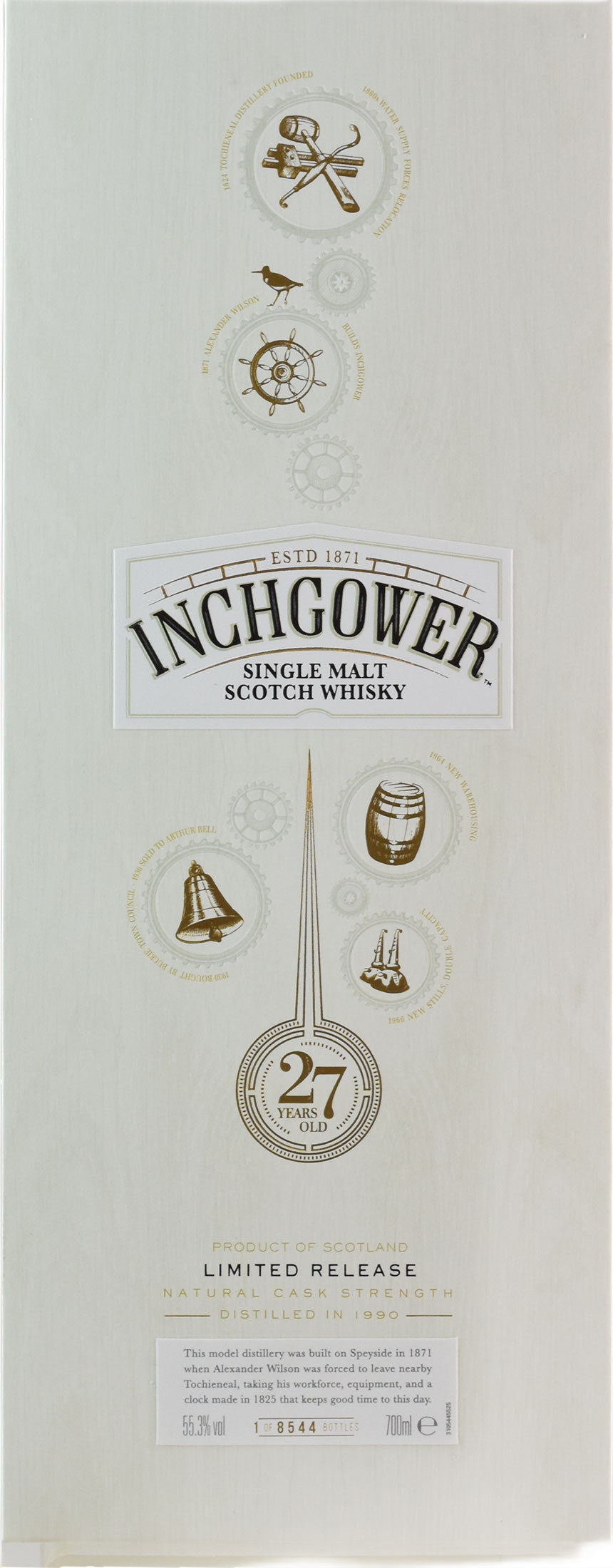 Inchgower Single Malt Scotch Whisky Limited Release Natural Cask Strenght 27 Aged Years