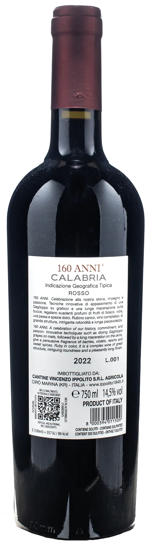 Ippolito 1845 160 Anni Calabria 2022