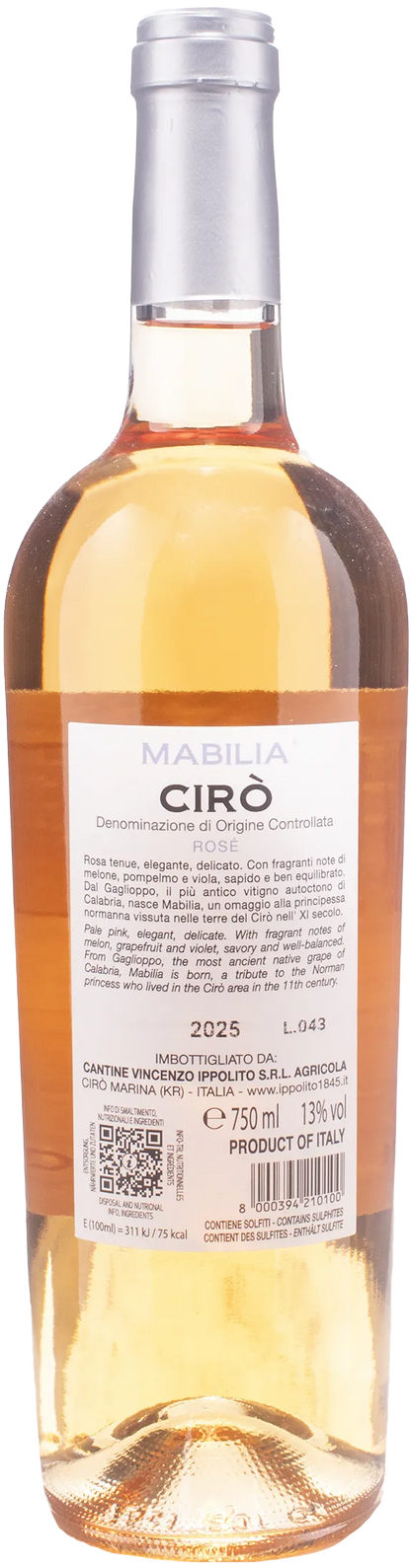 Ippolito 1845 Ciro Rosè Mabilia 2025