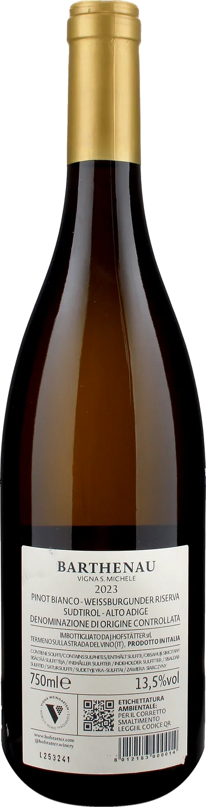 J. Hofstatter Barthenau Vigna S.Michele Pinot Bianco 2023