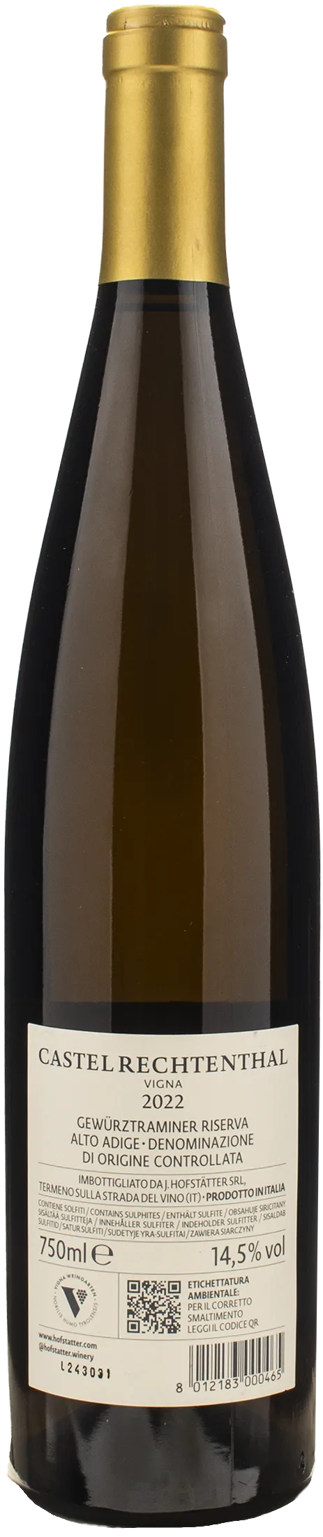 J.Hofstatter Vigna Gewurztraminer Castel Rechtenthal Riserva 2022