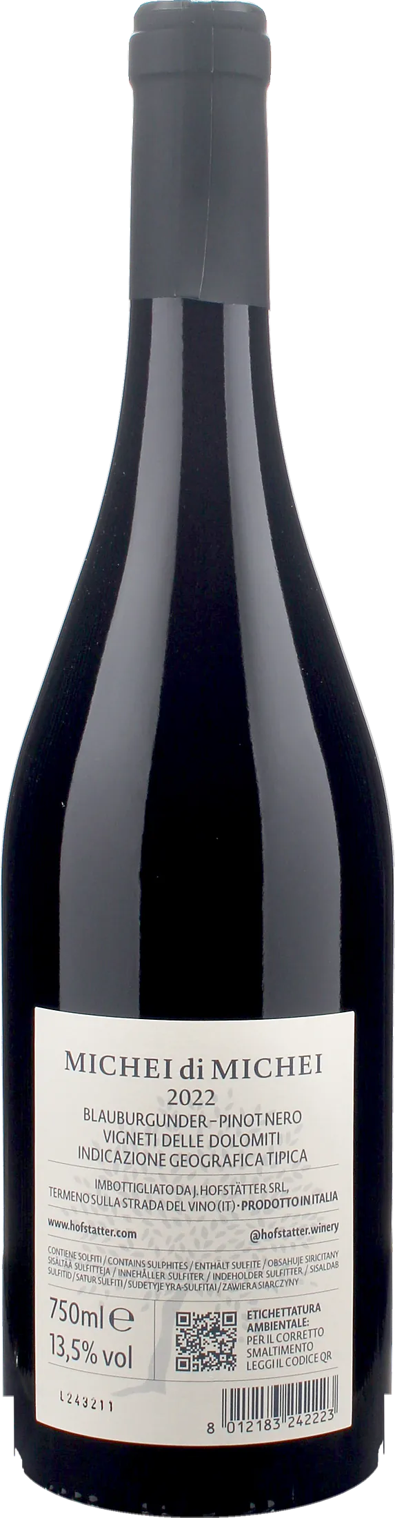 J. Hofstatter Michei di Michei Pinot Nero 2022