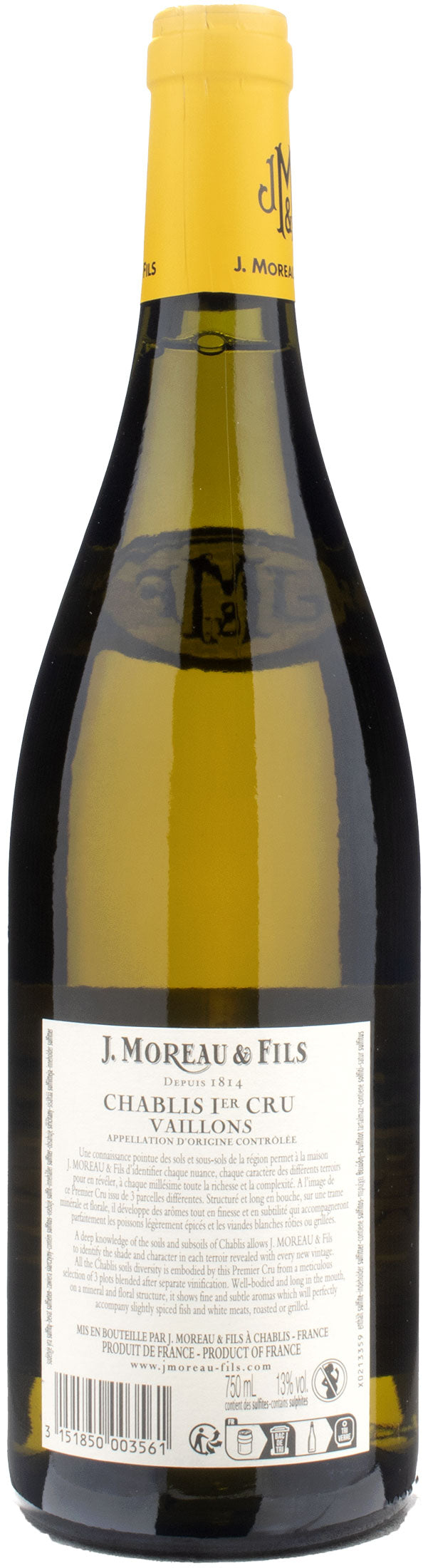 J. Moreau & Fils Chablis Premier Cru Vaillons 2020