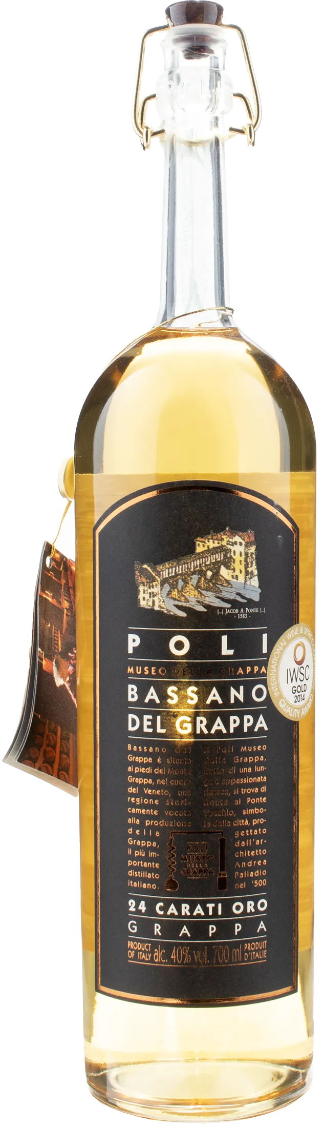 Poli Grappa Bassano 24 Carati Oro 0.7L