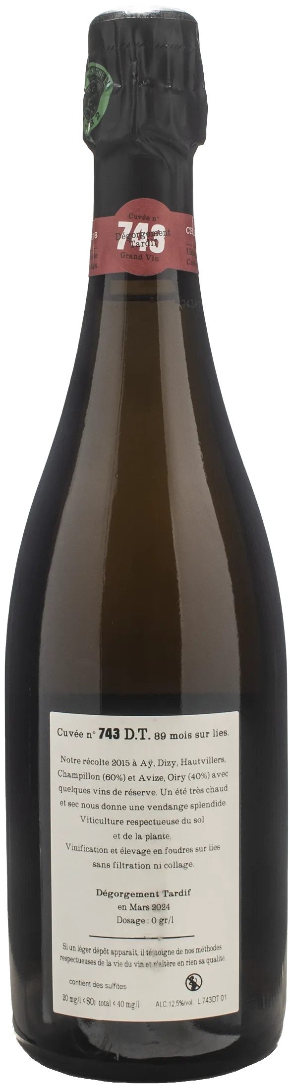 Jacquesson Champagne Cuvee 743 Extra Brut Degorgement Tardif