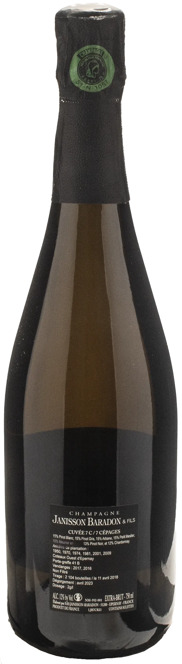Janisson Baradon et Fils Champagne Cuvee 7 C Extra Brut