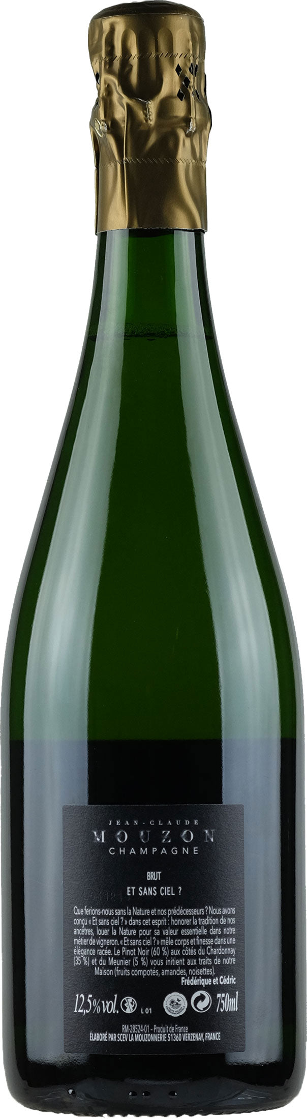 Jean Claude Mouzon Champagne Brut Et Sans Ciel